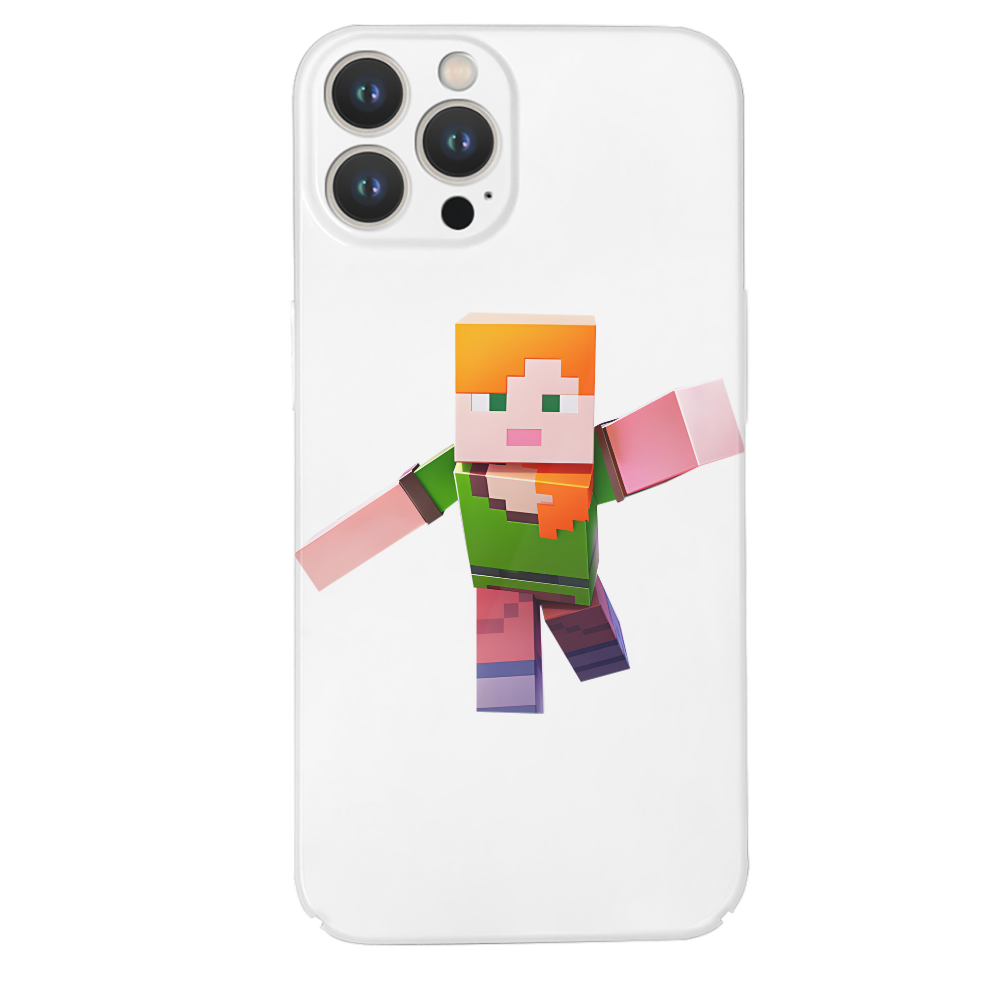 （画像用） マインクラフト ブロックの世界 Minecraft MC Block world 【iPhone 14シリーズ対応】ハードケース
